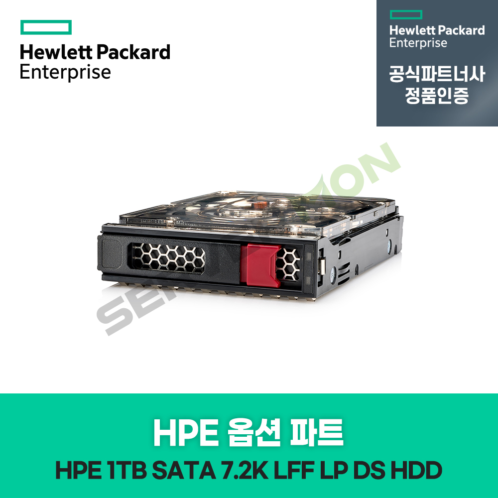 HP 서버 옵션 디스크 1TB (SATA 7.2K LFF LP DS HDD) 1년 워런티